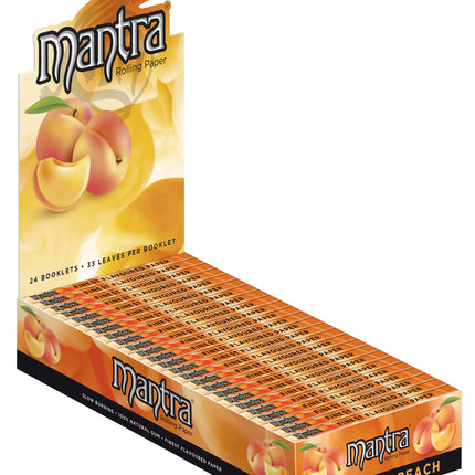 Mantra Rolling Papers Peach 1 1/4 (33 Leaves)