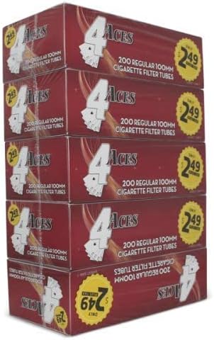 4 Aces Cigarette Tubes Regular 100mm 200ct Box