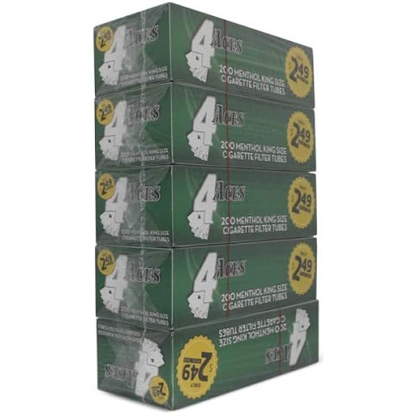 4 Aces Cigarette Tubes Menthol King Size 200ct Box