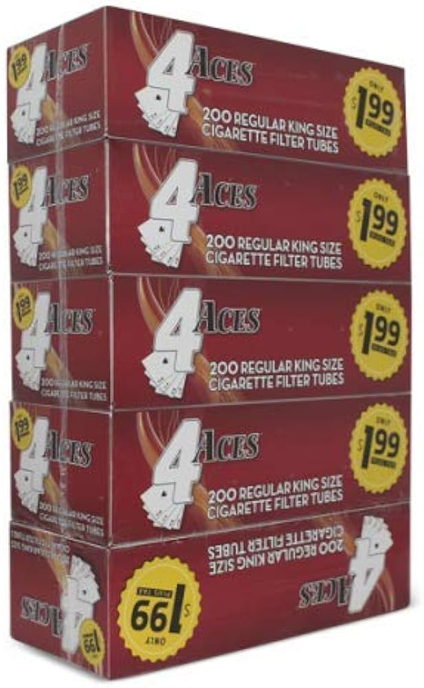 4 Aces Cigarette Tubes Regular King Size 200ct