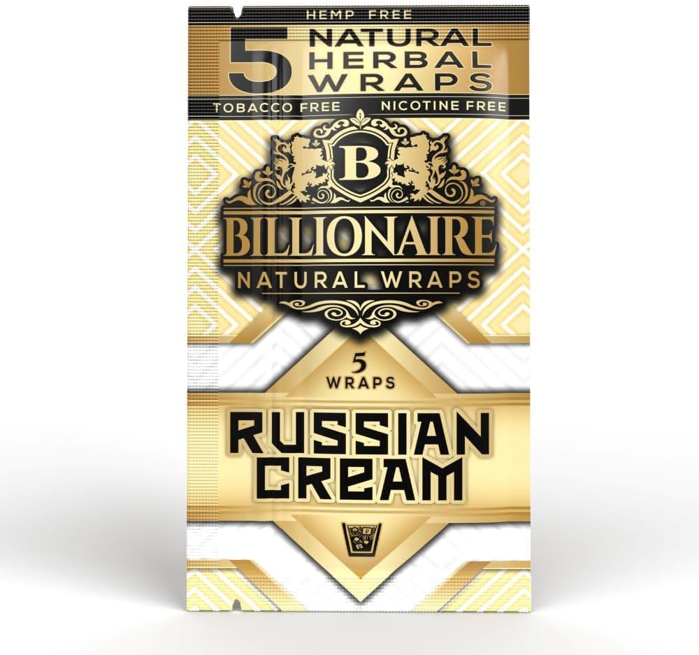 Billionaire Herbal Wraps Russian Cream (5 Wraps Per Pouch) - Made from Tea