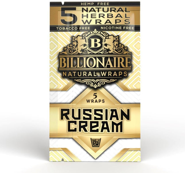 Billionaire Herbal Wraps Russian Cream (5 Wraps Per Pouch) - Made from Tea