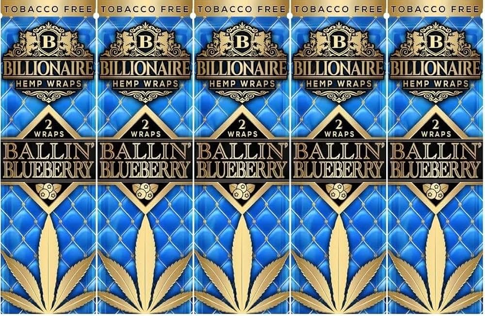 Billionaire Hemp Wraps Ballin' Blueberry 2ct (1)