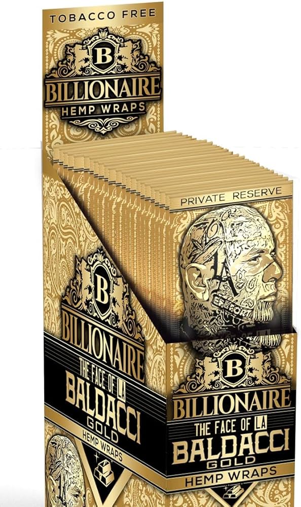 Billionaire Hemp Wraps Baldacci Gold 2ct