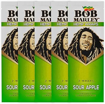 Bob Marley Hemp Wraps Sour Apple (2 Wraps Per Pouch)