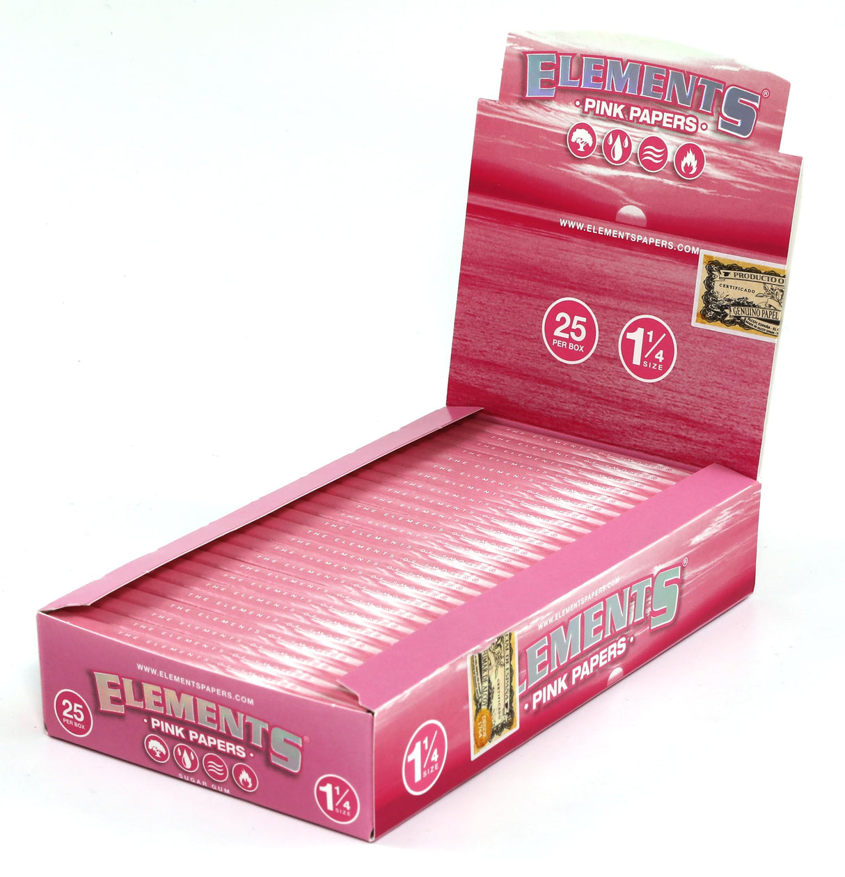 Elements Pink Rolling Papers 1 1/4 (50 leaves)