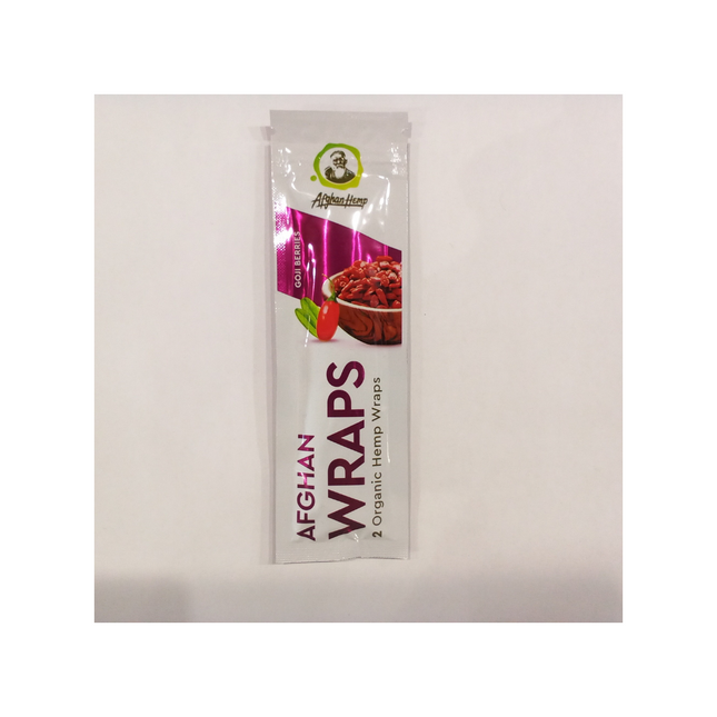 Afghan Hemp Wraps Goji Berry (2 Wraps Per Pouch)