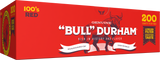 Bull Durham Cigarette Tubes Full Flavor 100mm 200ct