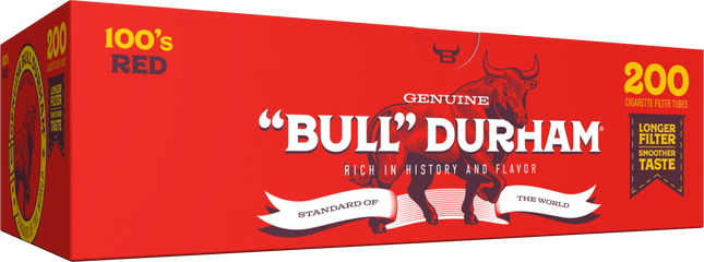 Bull Durham RYO Cigarette Filter Tubes Full Flavor 100mm 200ct