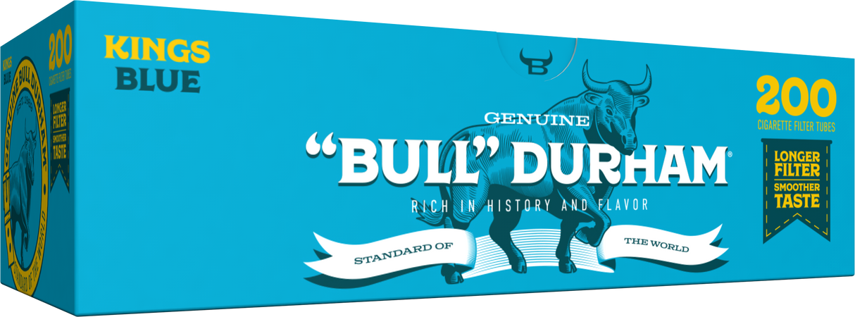 Bull Durham Cigarette Tubes Light (Blue) King Size 200ct