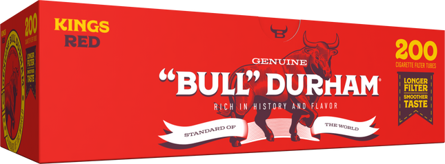 Bull Durham RYO Cigarette Filter Tubes Regular Red King Size