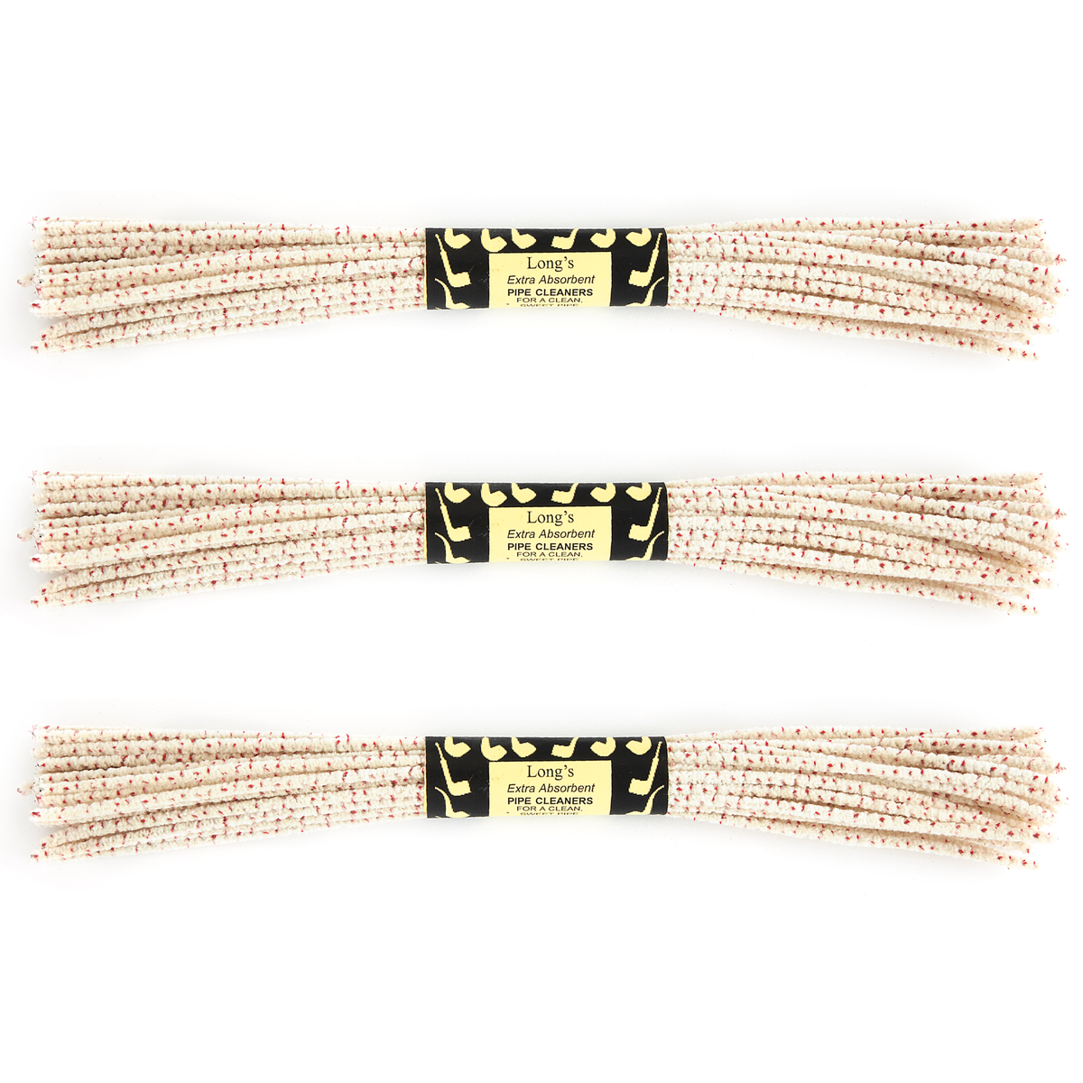 BJ Long Pipe Cleaners - 12" (Churchwarden Size) Bristle 32ct