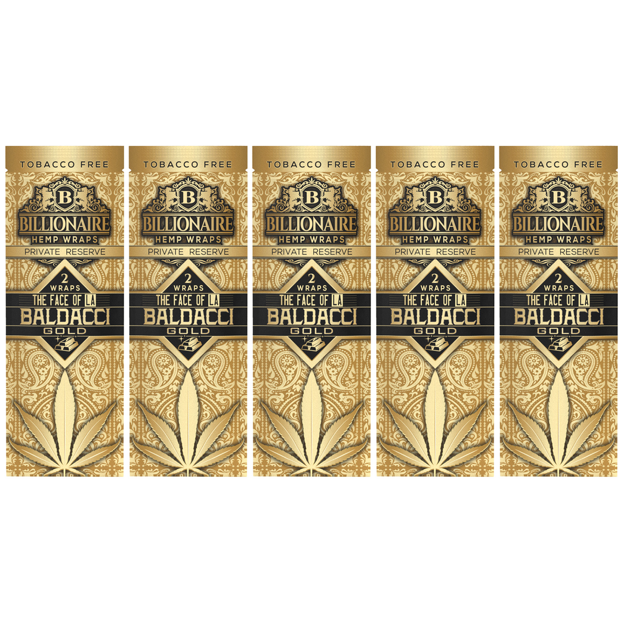 Billionaire Hemp Wraps Baldacci Gold 2ct