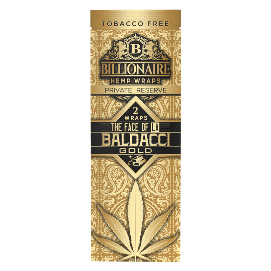 Billionaire Hemp Wraps Baldacci Gold 2ct