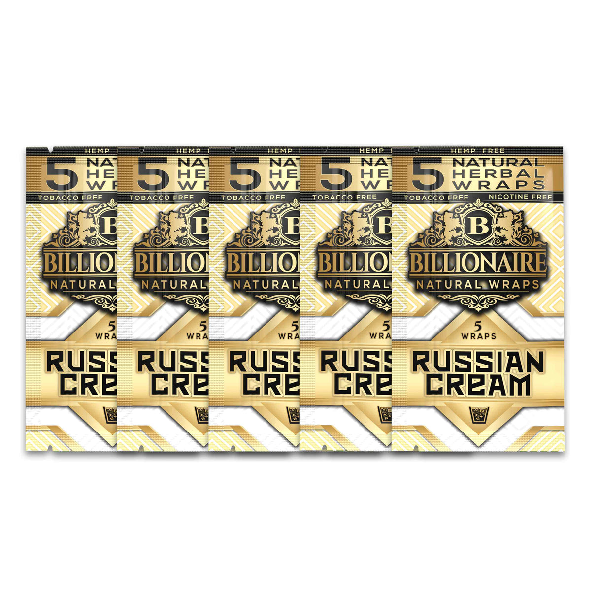 Billionaire Herbal Wraps Russian Cream (5 Wraps Per Pouch) - Made from Tea
