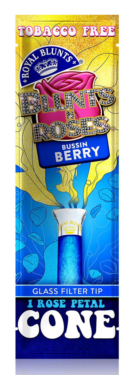 Blunts 'n Roses Cones Bussin Berry (1 Cone Per Pouch) - Made from Rose Petals