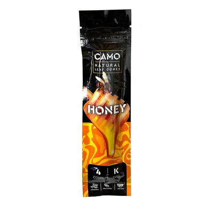 Camo Cones Honey King Size (4 Wraps Per Pouch)