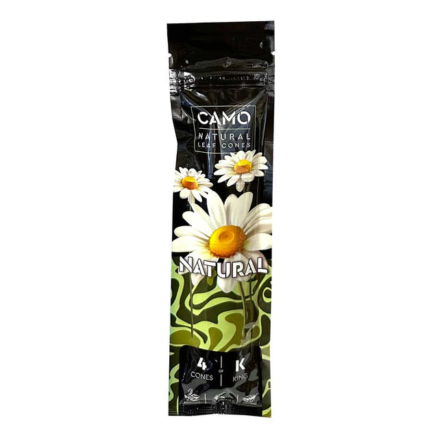 Camo Cones Natural King Size (4 Wraps Per Pouch)