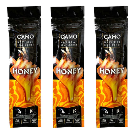 Camo Cones Honey King Size (4 Wraps Per Pouch)