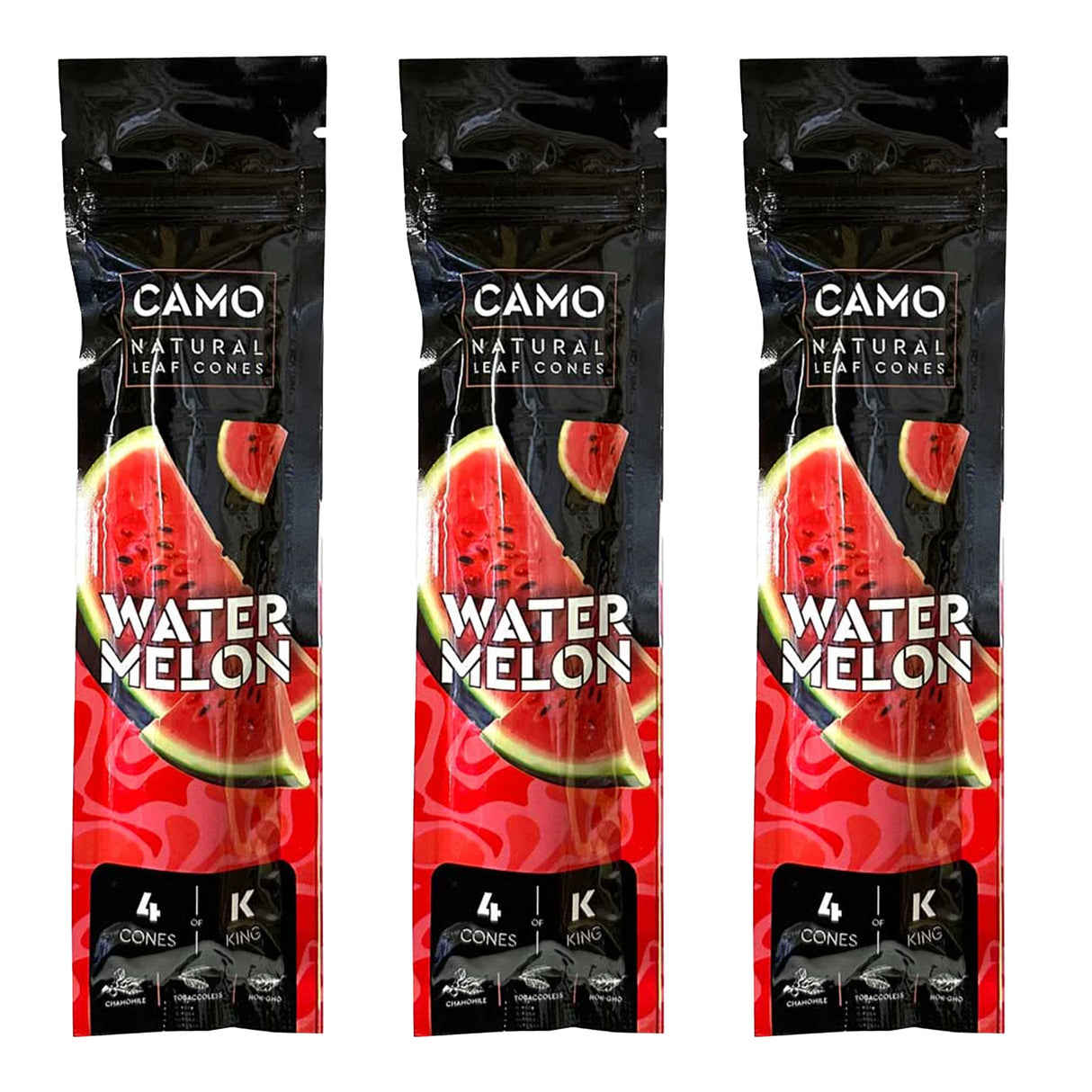 Camo Cones Watermelon King Size (4 Cones Per Pouch)
