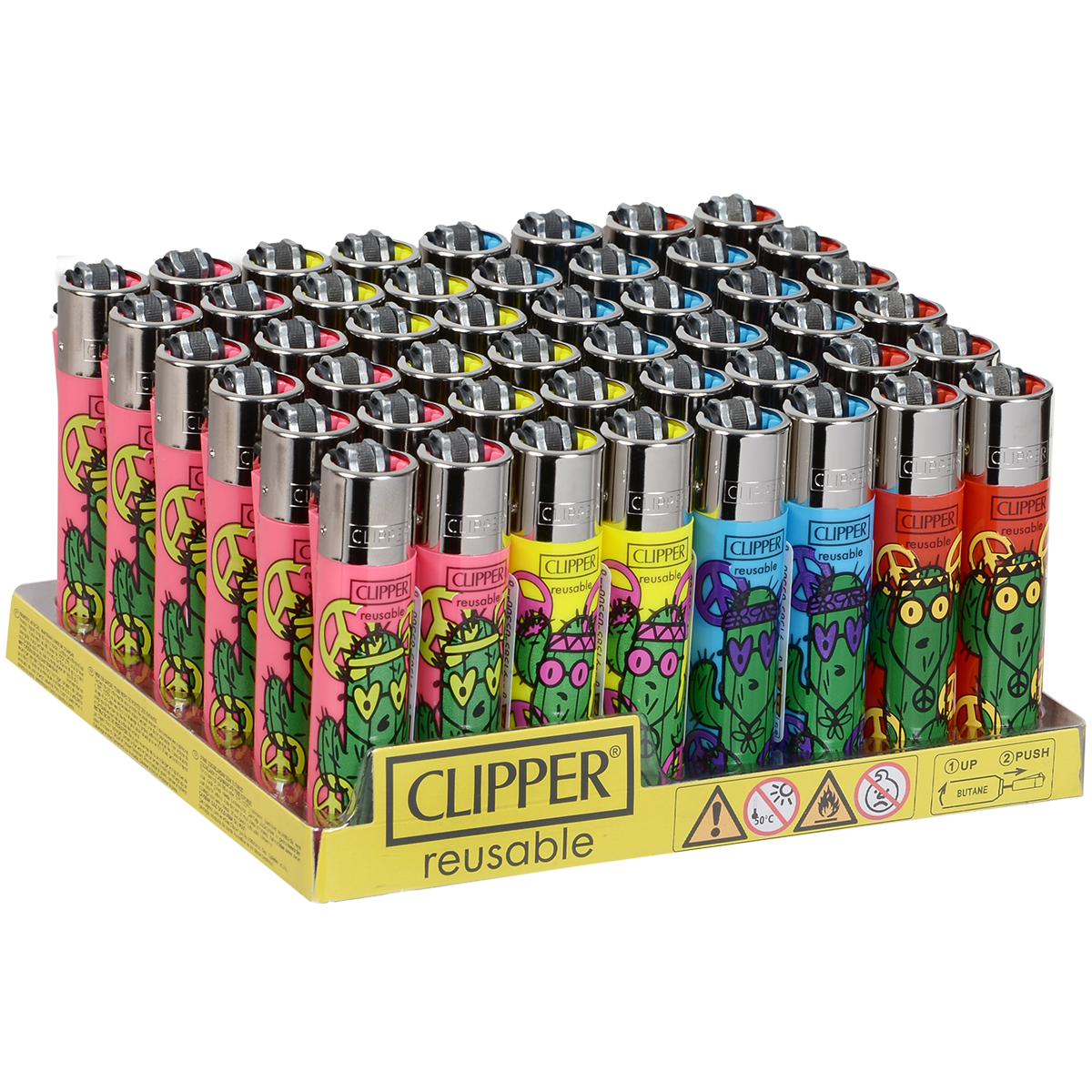 Clipper Lighters Classic Size Hippie Cactus