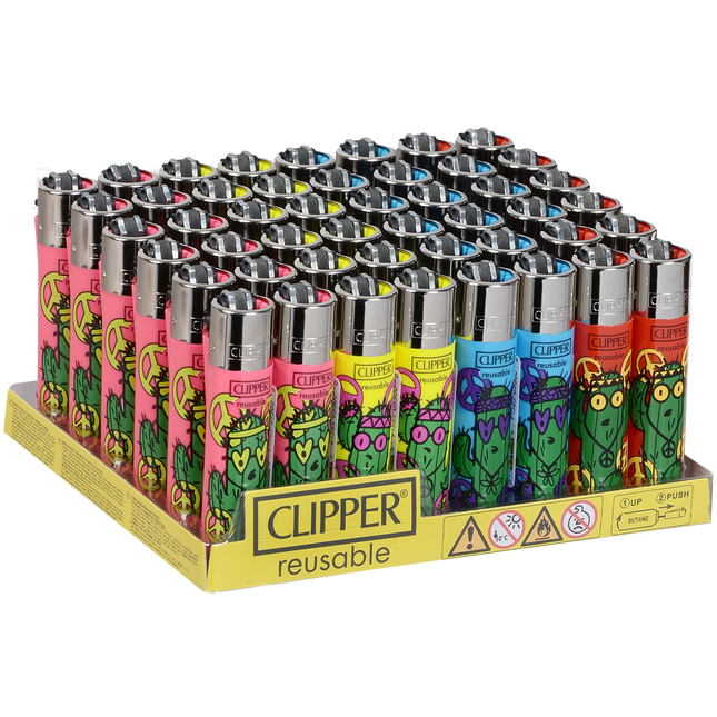 Clipper Lighters Classic Size Hippie Cactus