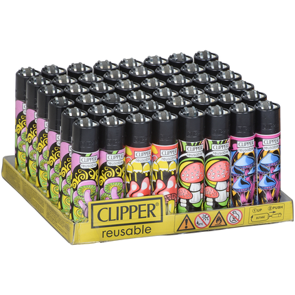 Clipper Lighters Classic Size Mushrooms Colors