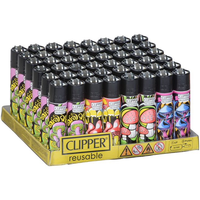Clipper Lighters Classic Size Mushrooms Colors