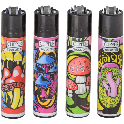 Clipper Lighters Classic Size Mushrooms Colors