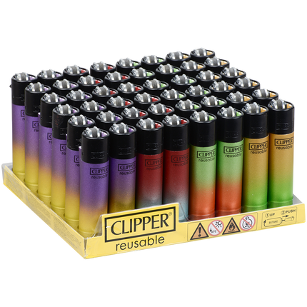 Clipper Lighters Classic Size Metallic Gradient Seven Colors