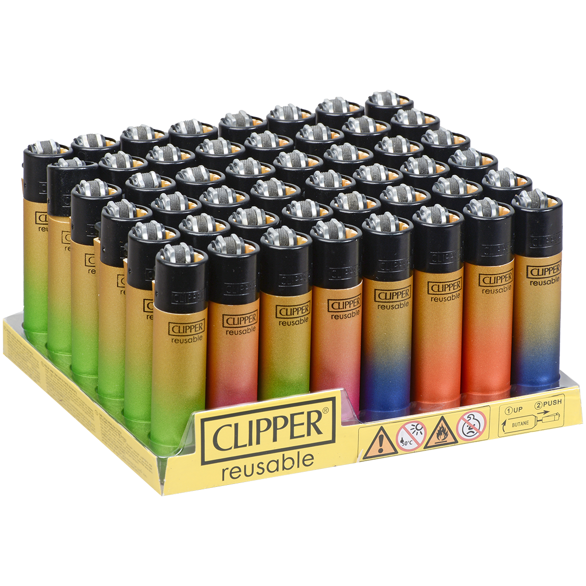 Clipper Lighters Classic Size Gradient Gold
