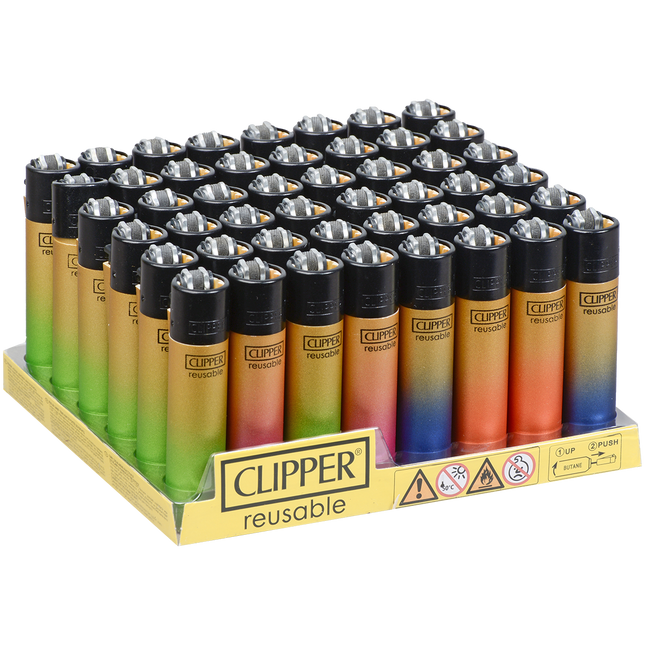 Clipper Lighters Classic Size Gradient Gold