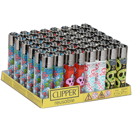 Clipper Lighters Classic Size Back To Skulls 2