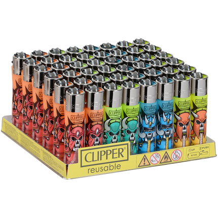 Clipper Lighters Classic Size Skulls Mix 1