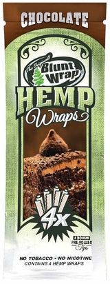 Blunt Wrap Hemp Wraps Chocolate (4 Wraps per Pouch)