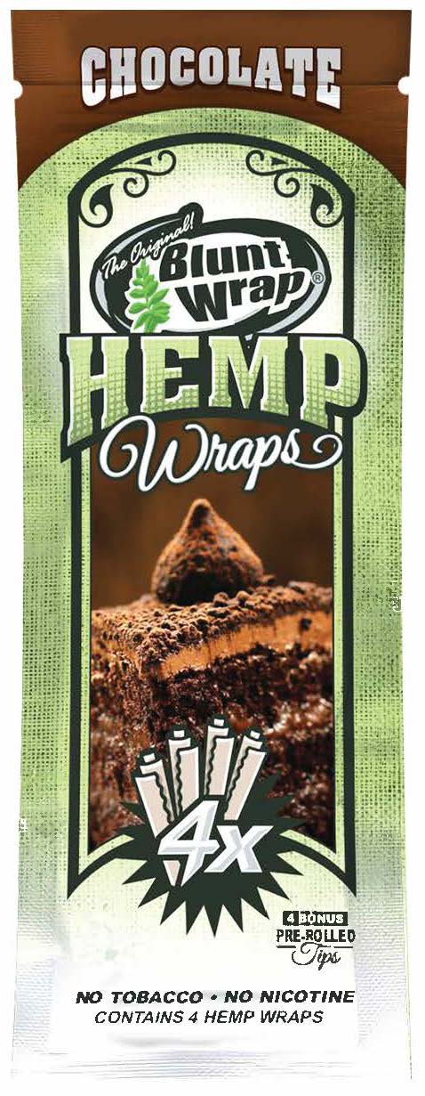 Blunt Wrap Hemp Wraps Chocolate (4 Wraps per Pouch)