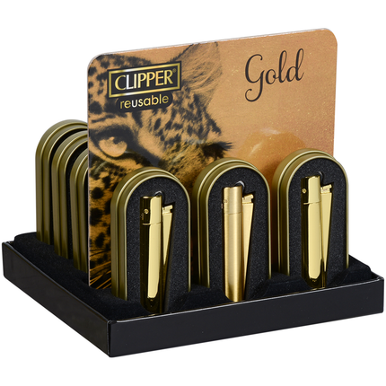 Clipper Lighters Metal Classic Gold