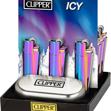 Clipper Lighters Metal Classic Icy