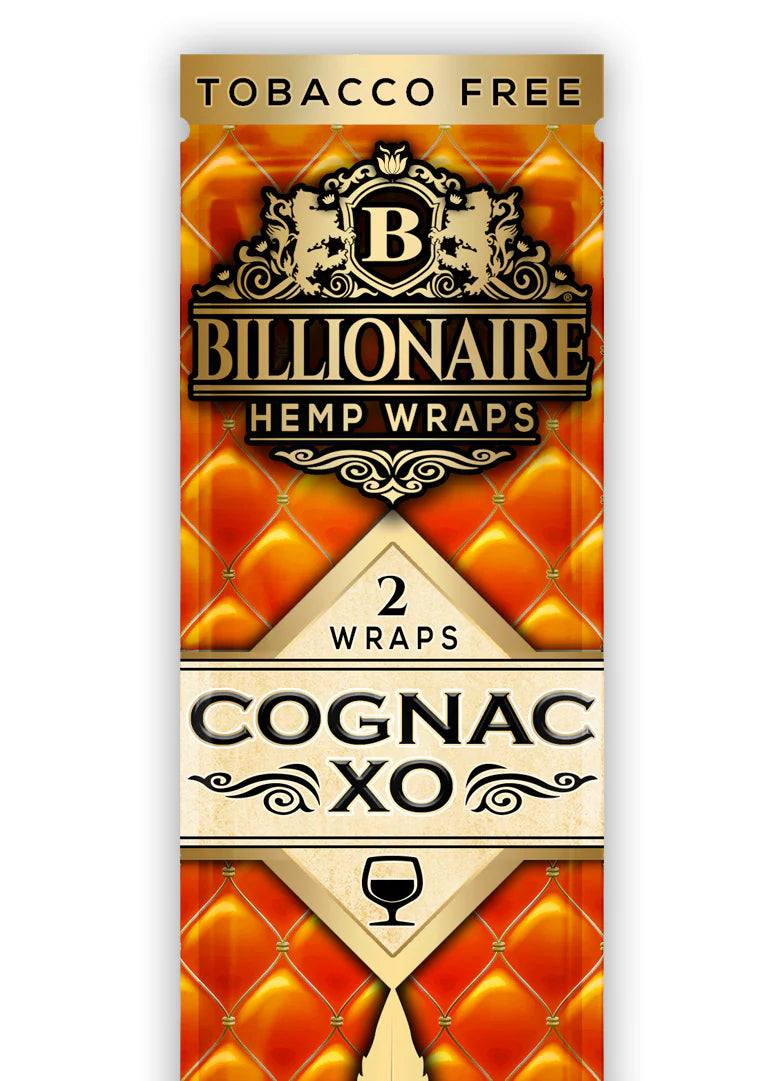 Billionaire Hemp Wraps Cognac XO (2 Wraps Per Pouch)