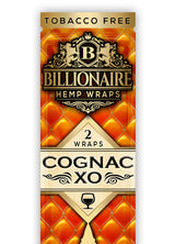 Billionaire Hemp Wraps Cognac XO (2 Wraps Per Pouch)