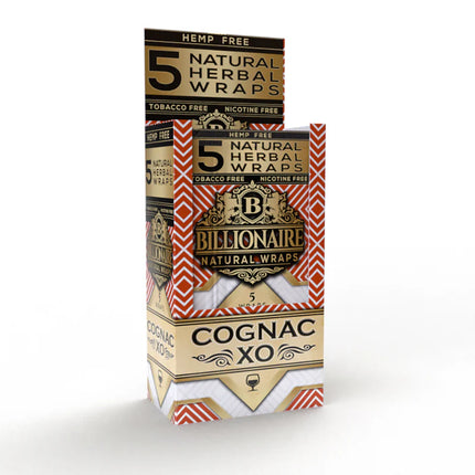 Billionaire Herbal Wraps Cognac XO (5 Wraps Per Pouch) - Made from Tea