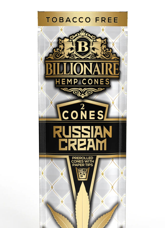 Billionaire Hemp Cones Russian Cream (2 Wraps Per Pouch)