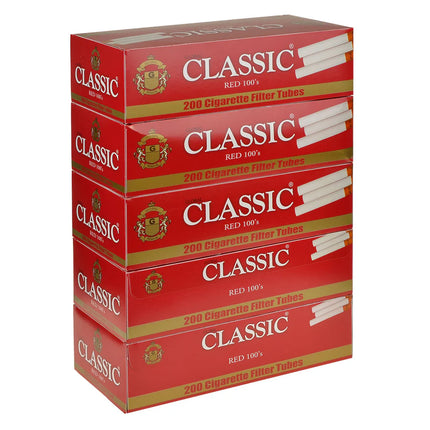 Classic Tubes Red Full Flavor 100mm (200 Filter Tubes)