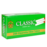 Classic Cigarette Tubes Green (Menthol) 100mm (200 Filter Tubes)