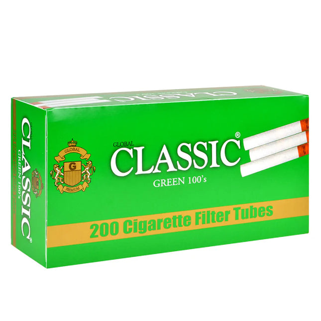 Classic Tubes Green (Menthol) 100mm (200 Filter Tubes)