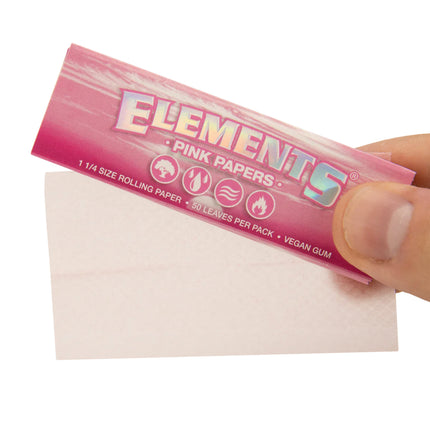 Elements Pink Rolling Papers 1 1/4 (50 leaves)