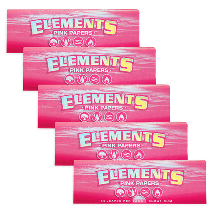 Elements Pink Rolling Papers 1 1/4 (50 leaves)