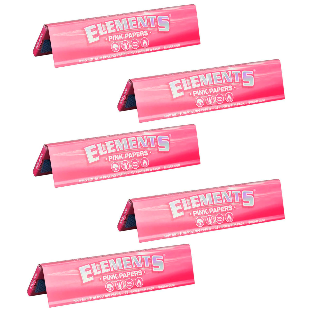 Elements Pink Rolling Papers King Size 32ct