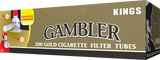 Gambler Cigarette Tubes Gold (Light) King Size 200 Count