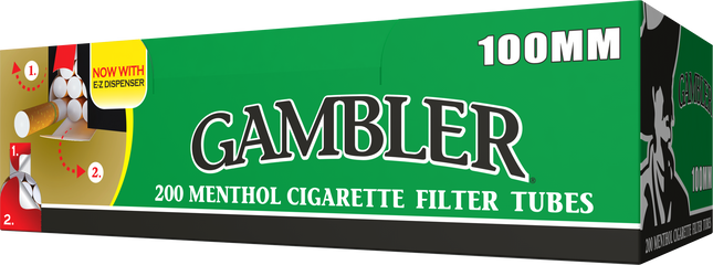 Gambler Cigarette Tubes Menthol 100mm 200ct